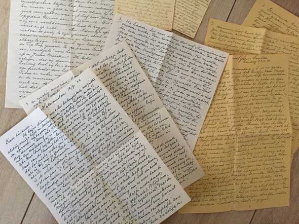 Hier de brieven van Josua naar zijn zoon Harry. Ook Harry heeft twee briefkaarten geschreven naar Joshua. 