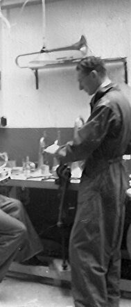 Werkplaats muziek bedrijf Hakkert, 15 december 1938, Flip (Philip) Hakkert
