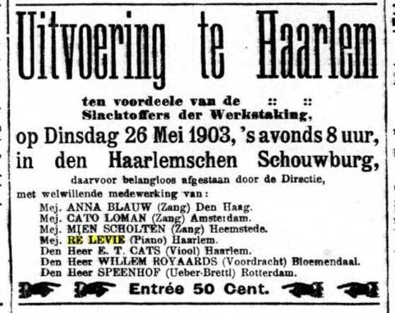 Ré Levie, Het Volk 26 mei 1903.jpg