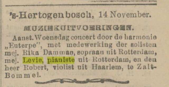 Ré Levie, Prov Noordbrabantsche en 's Hertogenbossche Courant 15 nov 1899.jpg