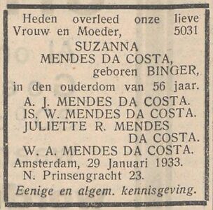 De Joodsche Prins2 029 NIW 03-02-1933 overlijden Suzanne Binger2.jpg