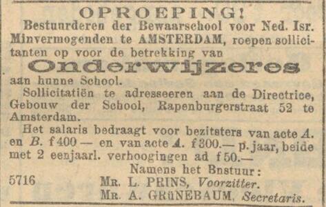 00008 JPG Bewaarschool N.I. Minvermogenden NIW 04-02-1910 vac. onderwijzeres.jpg