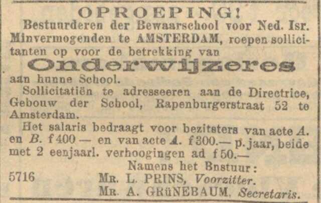 00008 JPG Bewaarschool N.I. Minvermogenden NIW 04-02-1910 vac. onderwijzeres.jpg