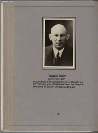 Benjamin Isaacs, afbeelding uit het Dodenboek Oranje Hotel