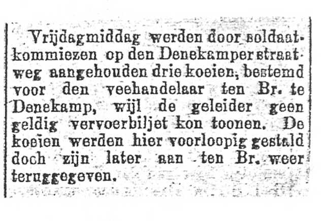 Drie koeien aangehouden
