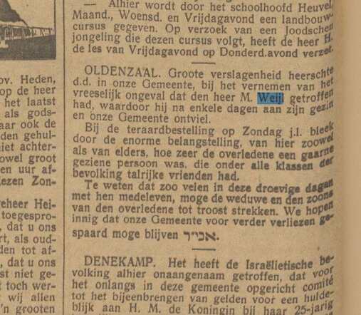 Nieuw Israelietisch Weekblad, 4 december 1925