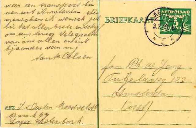 19430629_Selina van Oosten Roodveldt achterkant ansichtkaart