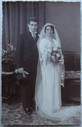Trouwfoto Carel en Eva Bos-Goedhard 1933