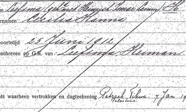 Gezinskaart Fam.Heiman