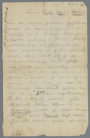 Letter of Brief Hadassa Alida Laufgang-Santcroos 1940