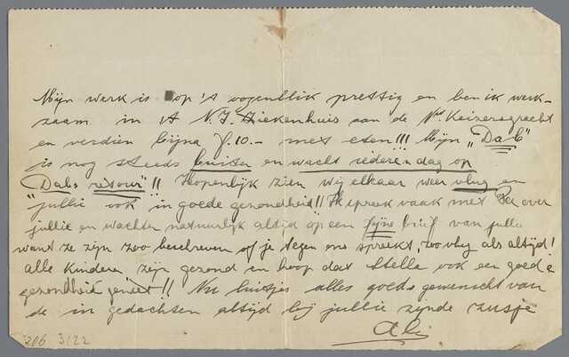 Letter Hadassa Alida Laufgang-Santcroos november 1941 (part 2)