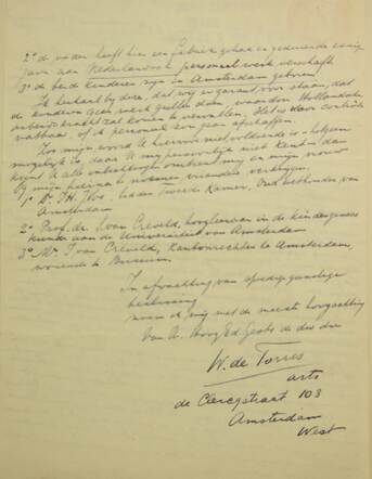 brief Willem de Torres - 2