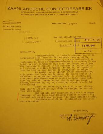 Letter Abraham Insdorf