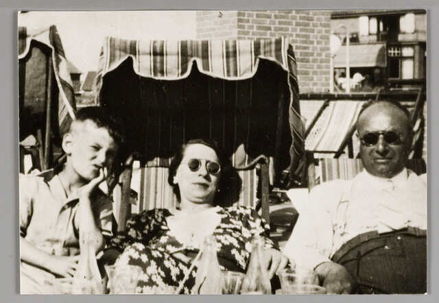 Engelsman family: from left: Hartog Jacques, Sophie and Joseph Nathan Engelsman, about 1939