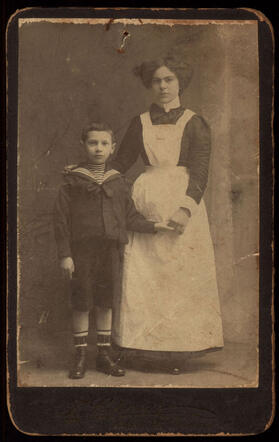Milca d' Ancona-Lobatto with her son Rehuel, 1908