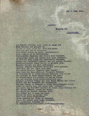 Gedicht over Rudolf Strasser