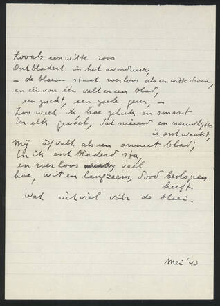 Manuscript van Carla Simons, mei 1943