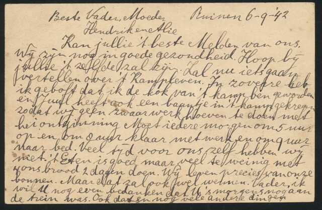 Briefkaart van Max van Zuiden