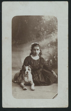 Hester Elisabeth Kolthoff-Stork at the age of twelve, 1915