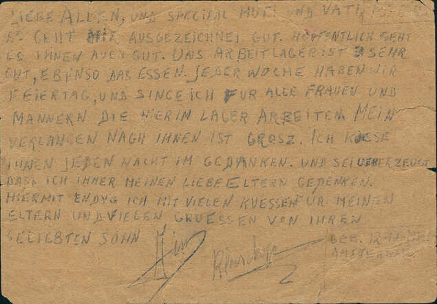 Briefkaart Samuel Jacob Kleerekoper uit Lublin