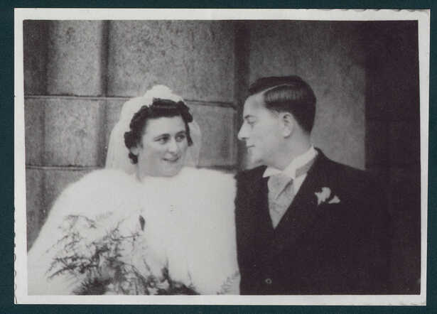Louis Gosler tijdens zijn huwelijk in januari 1940