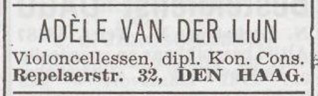 Advertentie van Adela van der Lijn