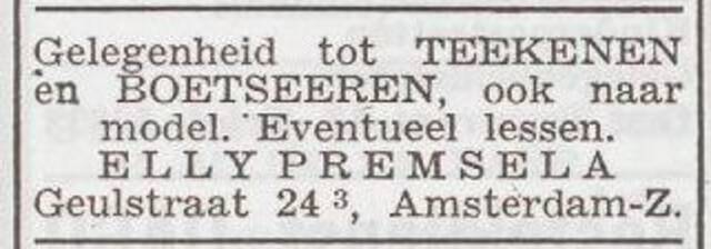 Advertentie van Elly Premsela