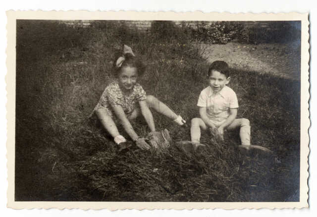 Betty and Simon van Aalst in hiding. Photo dated july 4th, 1943
