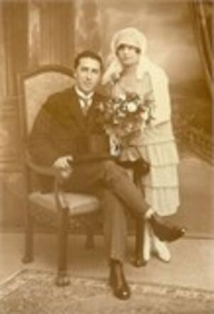 Maurits Abas en Hendrika NN Trouwfoto ca 1926