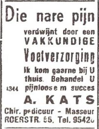 Advertentie van Abraham Katz