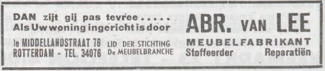 Advertentie van Abraham van Lee
