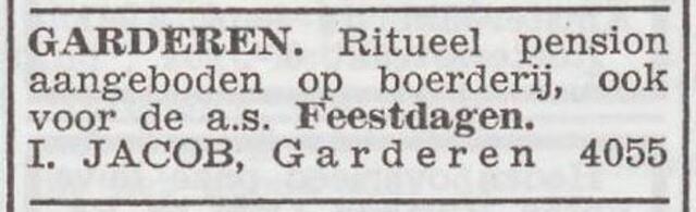 Advertentie 'te huur aangeboden' van Jakob Jakob