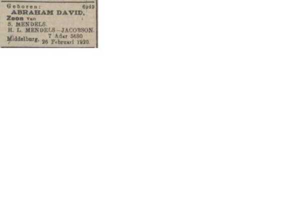 Geboren: Abraham David