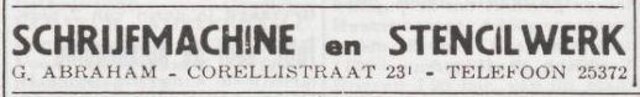 Advertentie van Gertrud Abraham-Saulmann