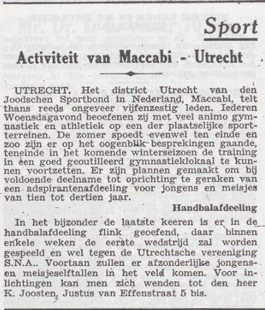 Handbalwedstrijd in Utrecht