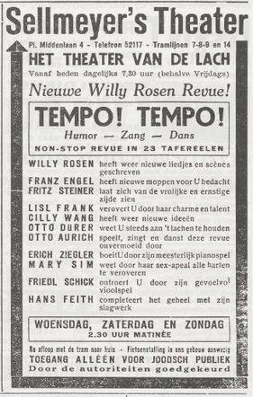 Nieuwe Willy Rosen Revue: Tempo! Tempo!