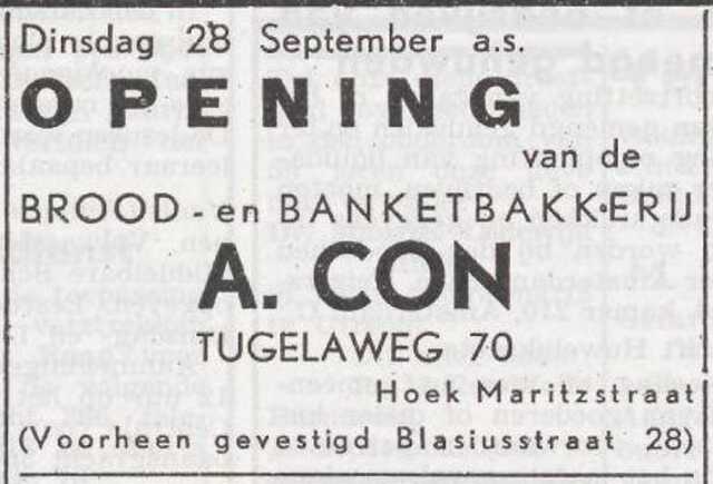 Opening bakkerij van Andries Con