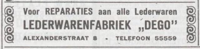 Advertentie van Jozeph de Goeije