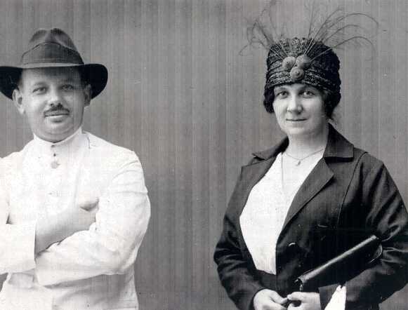 Adolf Glaser met zijn vrouw