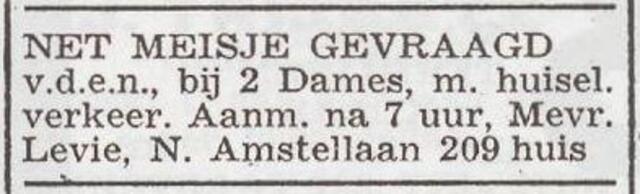 Advertentie van Rebecca Levie-Davidson
