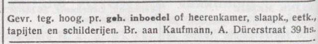 Advertentie van Karl Kaufmann