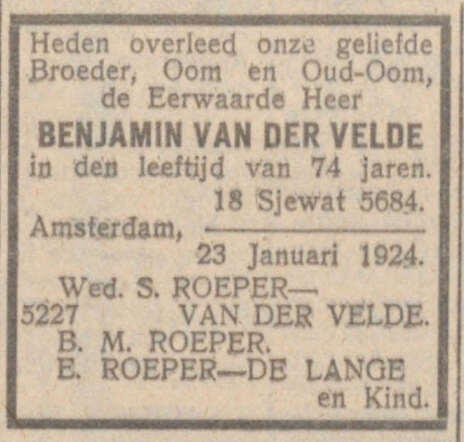 Benjamin vd Velde III