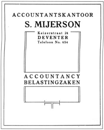 advertentie Mijerson Accountant ca. 1938