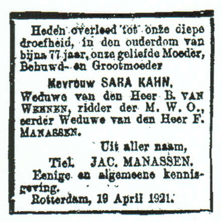 advertentie Sara Kahn