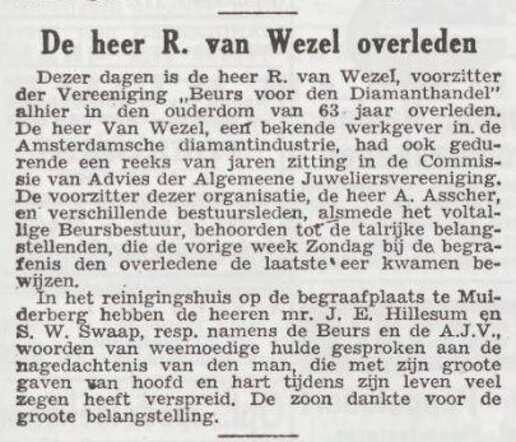 In Memoriam Ruben van Wezel