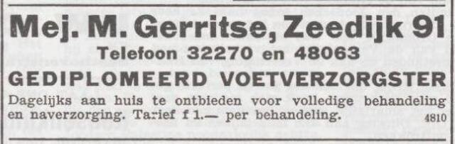 Advertentie van Marie Gerritse