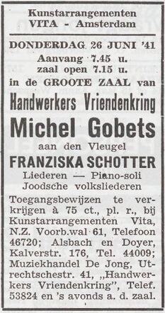 Optreden van Michel Gobets