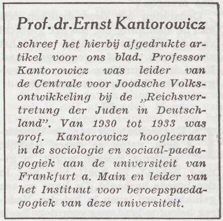 Ernst Kantorowicz over: Beroepskeuze en emigratie