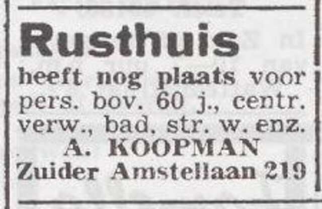 Advertentie te huur aangeboden van Abraham Koopman