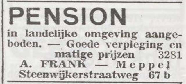 Advertentie van Albert Frank